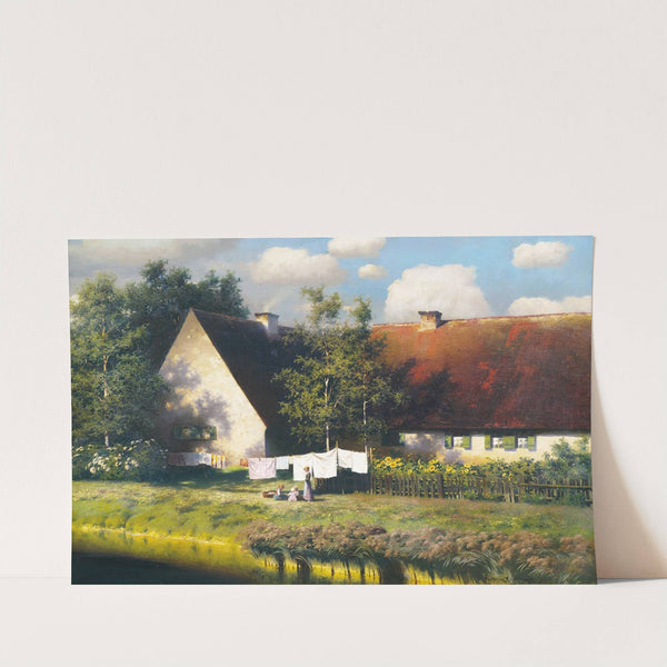 Sommeridyll am Bauernhof by Paul Wilhelm Keller-Reutlingen