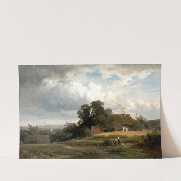 Sommerlandschaft mit Bauernhaus und Mühle by Paul Weber