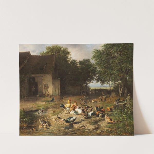Sommerlicher Hühnerhof (1862) by Carl Jutz The Elder
