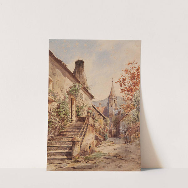 Sommertag in Schwallenbach in der Wachau by Carl Wenzel Zajicek