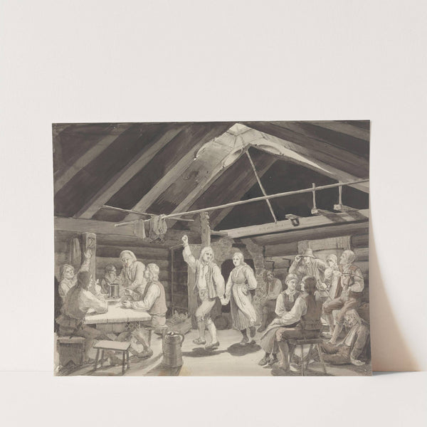 Søndagskveld i en røkstue (1843 -1844) by Adolph Tidemand