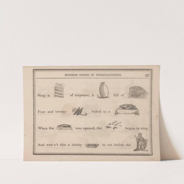 Song, Bag, Rye, Blackbirds, Pie, Birds, Dish, King (1855) by Sherman & Co.