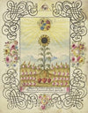 Sonnenblume mit Goldaufschrift