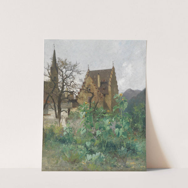 Sonnenblumen im Vorgarten (1904) by Adolf Kaufmann