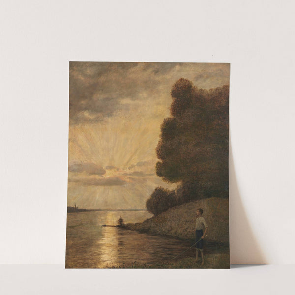 Sonnenuntergang am Oberrhein (1916) by Hans Thoma