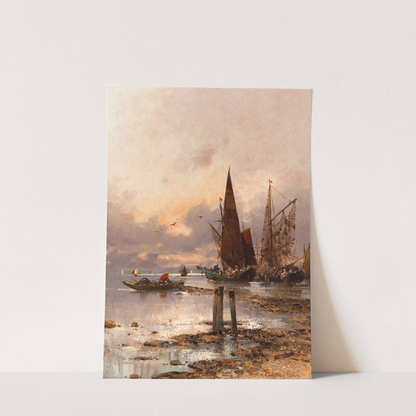 Sonnenuntergang an der griech. Küste by Adolf Kaufmann