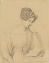 Sophie, Markgräfin von Baden, an einem Tische lesend