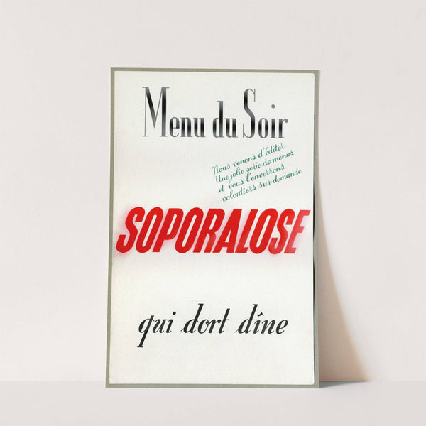 Soporalose (1937) by Laboratoires Pointet & Girard