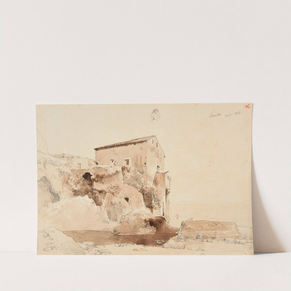 Sorrente; maison by Jacques-Raymond Brascassat