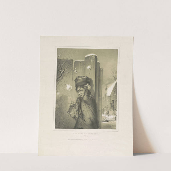 Sorrows of boyhood – no. 1 – ‘I’ll tell the Master’ (1852) by John H. Bufford'''s & Sons