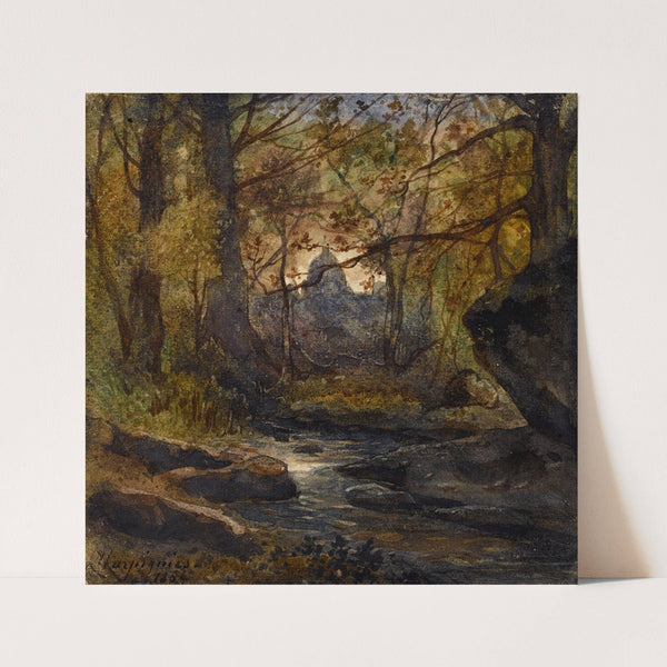 Sous bois avec un dôme dans le lointain (1864) by Henri-Joseph Harpignies