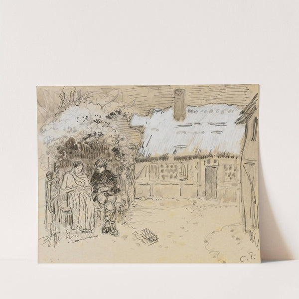 Sous La Tonnelle (Study For Daphnis And Chloë) (circa 1895-1899) by Camille Pissarro