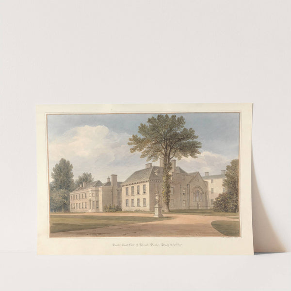 South East View of Crest Park, Bedfordshire by John Buckler