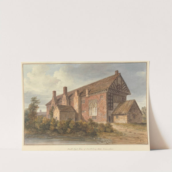 South East View of Samlesbury Hall, Lancashire by John Buckler