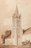 South-East View of the Church of Ifs, Near Caen, Normandy