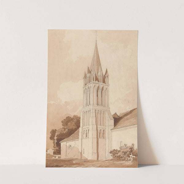 South-East View of the Church of Ifs, Near Caen, Normandy (ca. 1820) by John Sell Cotman