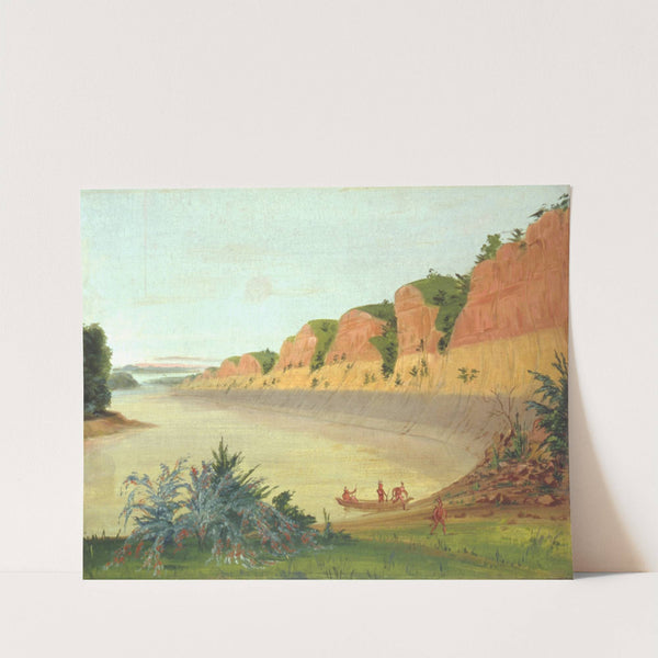 South Side Of Buffalo Island, Showing Buffalo Berries In The Foreground by George Catlin