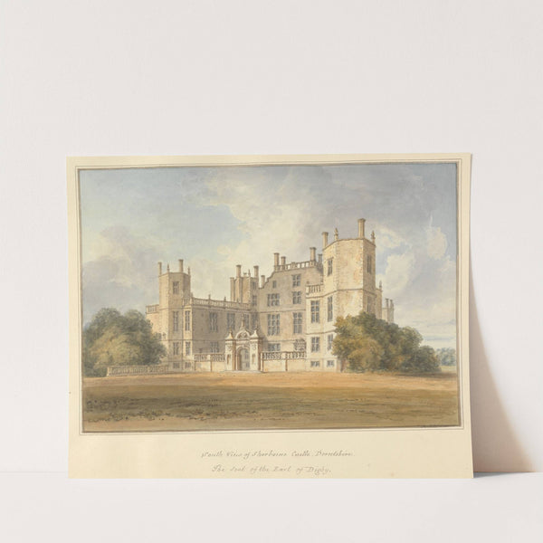South View of Sherbone Castle, Dorsetshire The Seat of the Earl of Digby by John Buckler