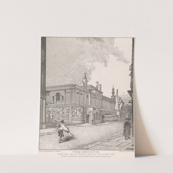 South West View of Bethlem Hospital and London Wall by John Thomas Smith