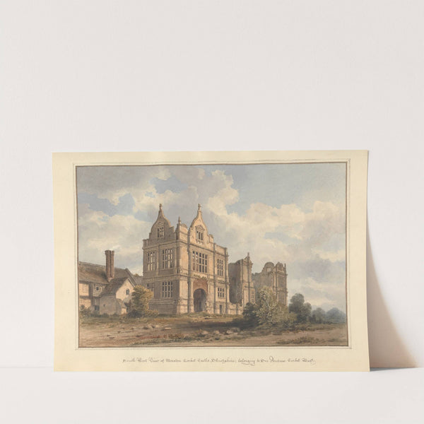 South West View of Moreton Corbet Shropshire: belonging to Sir Andrew Corbet Bart. by John Buckler