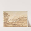 Southern Imaginary Landscape with Mountains and a Lake by Theodorus Wilkens