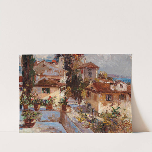 Southern street scene by Leontine von Littrow