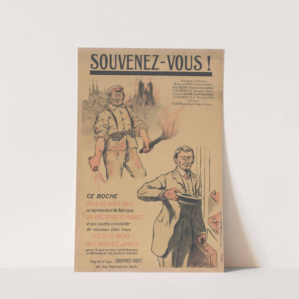 Souvenez-Vous! (1919) by Fernand Louis Gottlob