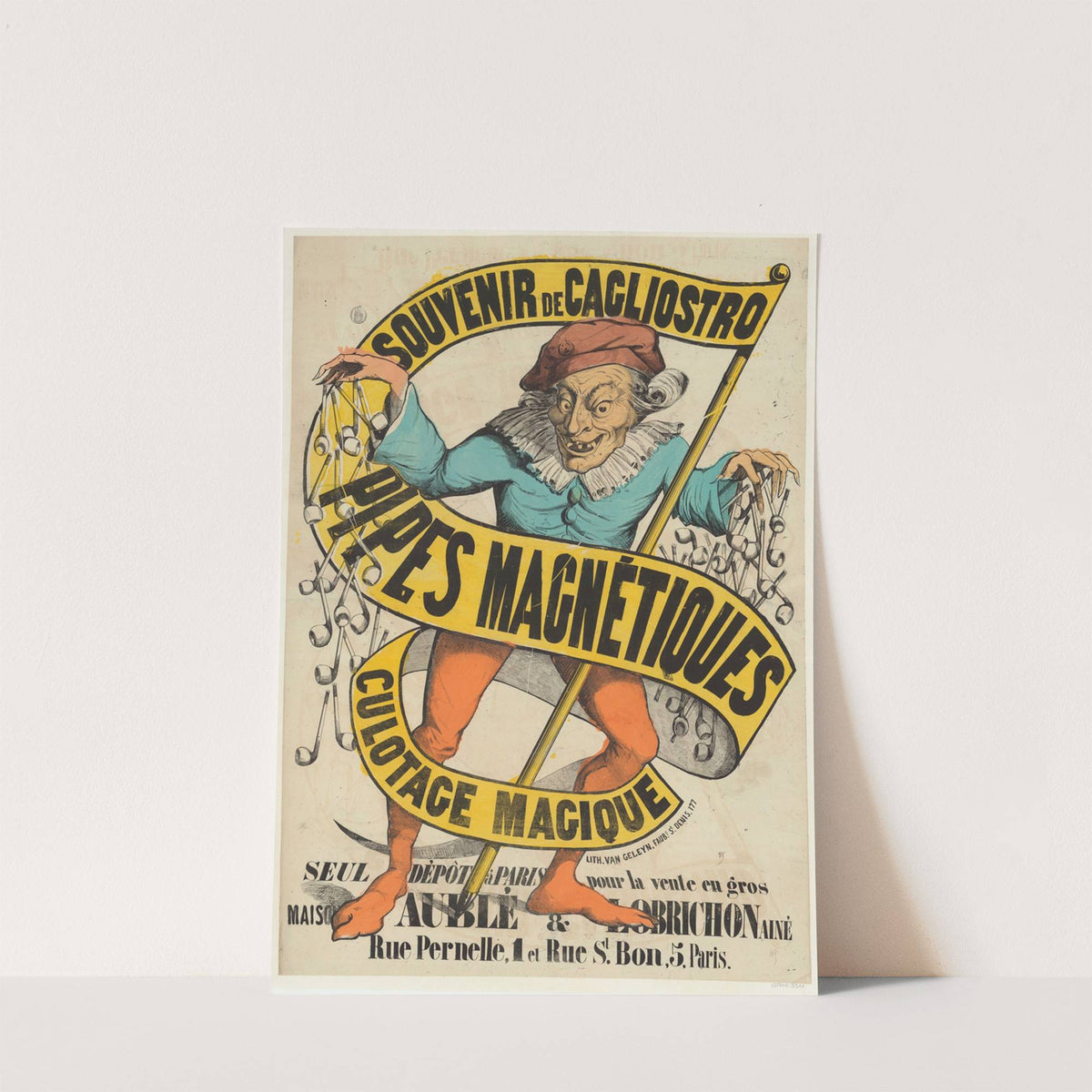 Souvenir de Cagliostro. Pipes magnétiques, culotage magique (1859) by Lith. Van Geleyn