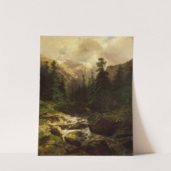 Souvenir of Rosenlaui, Switzerland (1860) by Alexandre Calame