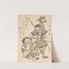 Souvenir Print from Ōtsu; Benkei with Weaponry and a Demon with a Samisen (late 18th century) by Kitagawa Utamaro