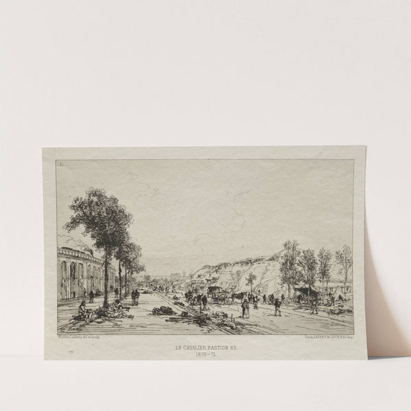Souvenirs artistiques du Siège de Paris; Le Cavalie (Bastion 63) (1870–71) by Maxime Lalanne