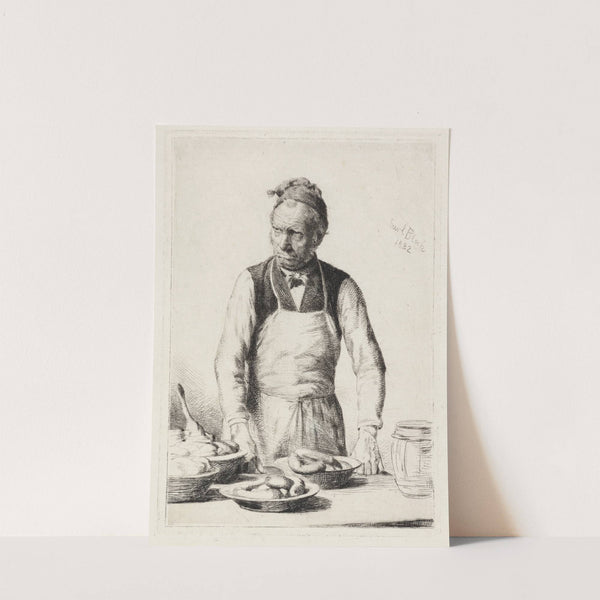 Spækhøkeren bag sin disk by Carl Bloch