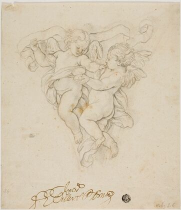 Spandrel Decoration with Two Putti