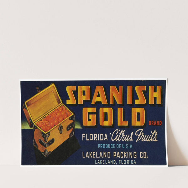 Spanish Gold Brand Florida Citrus Fruit Label (1930-1950)