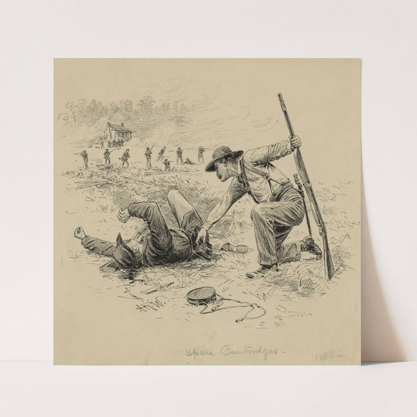 Spare cartridges (1864) by Alfred Rudolph Waud