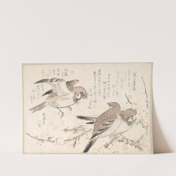 Sparrows and Plum Blossoms by Kubo Shunman