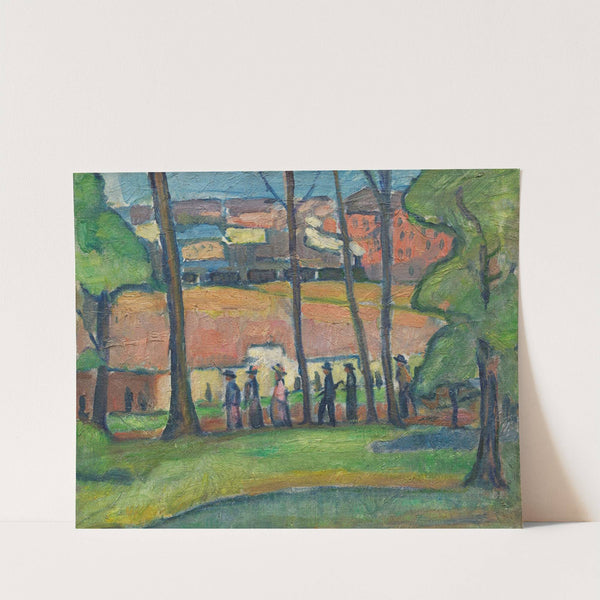 Spaziergang an der Eisenbahn (1912) by Hermann Stenner