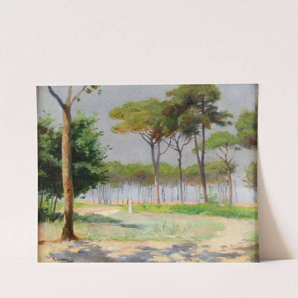 Spaziergang im Pinienhain by Rudolf Ribarz