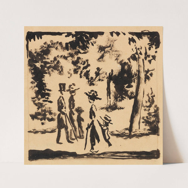 Spaziergänger im Park (1912) by August Macke