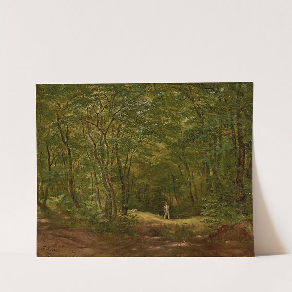Spaziergänger in einer Waldlandschaft by Friedrich Loos