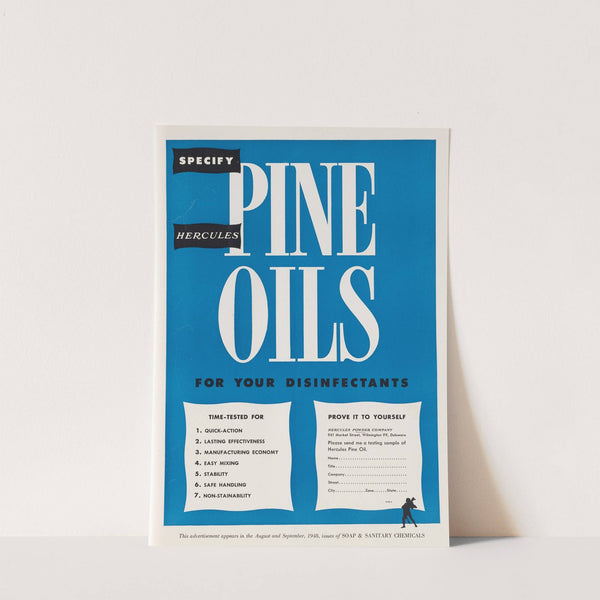 Specify Hercules Pine Oils for Your Disinfectants by Hercules Incorporated