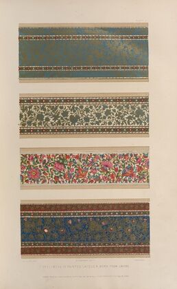 Specimens of painted lacquer work from Lahore