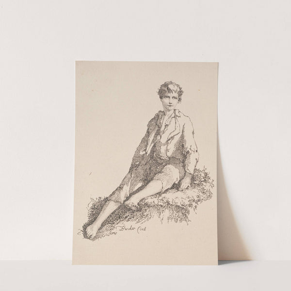 Specimens of Polyautography: Boy Seated on a Grassy Bank by Thomas Barker