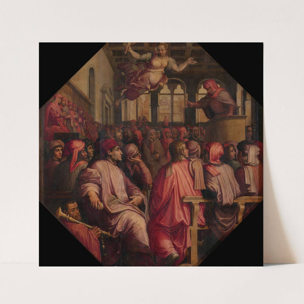 Speech by Antonio Giacomini for the war against Pisa in the Sala dei Duecento (1563 - 1565) by Giorgio Vasari