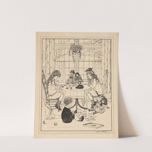 Spelende kinderen in een interieur by Nelly Spoor