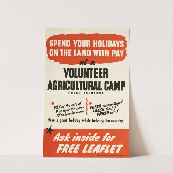 Spend Your Holidays on the Land With Pay at a Volunteer Agricultural Camp by Anonymous