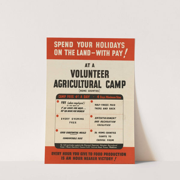 Spend Your Holidays on the Land - With Pay! At a Volunteer Agricultural Camp by Anonymous