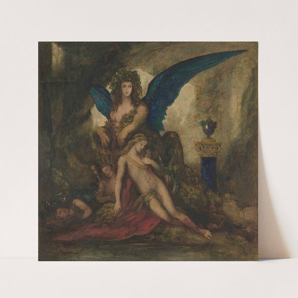 Sphinx in a Grotto (Poet, King and Warrior) (1887–1888) by Gustave Moreau
