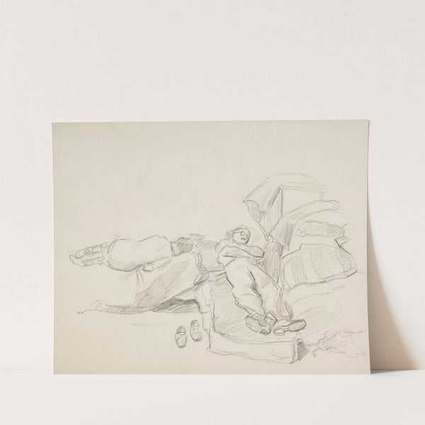 Śpiący mężczyźni - szkic by Ivan Ivanec