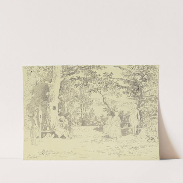 Spielende Gesellschaft im Park by Johann Georg von Dillis